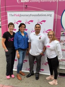 group smiling after free mammogram
