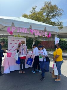 Ladies who attended University Gardens Health Fair table