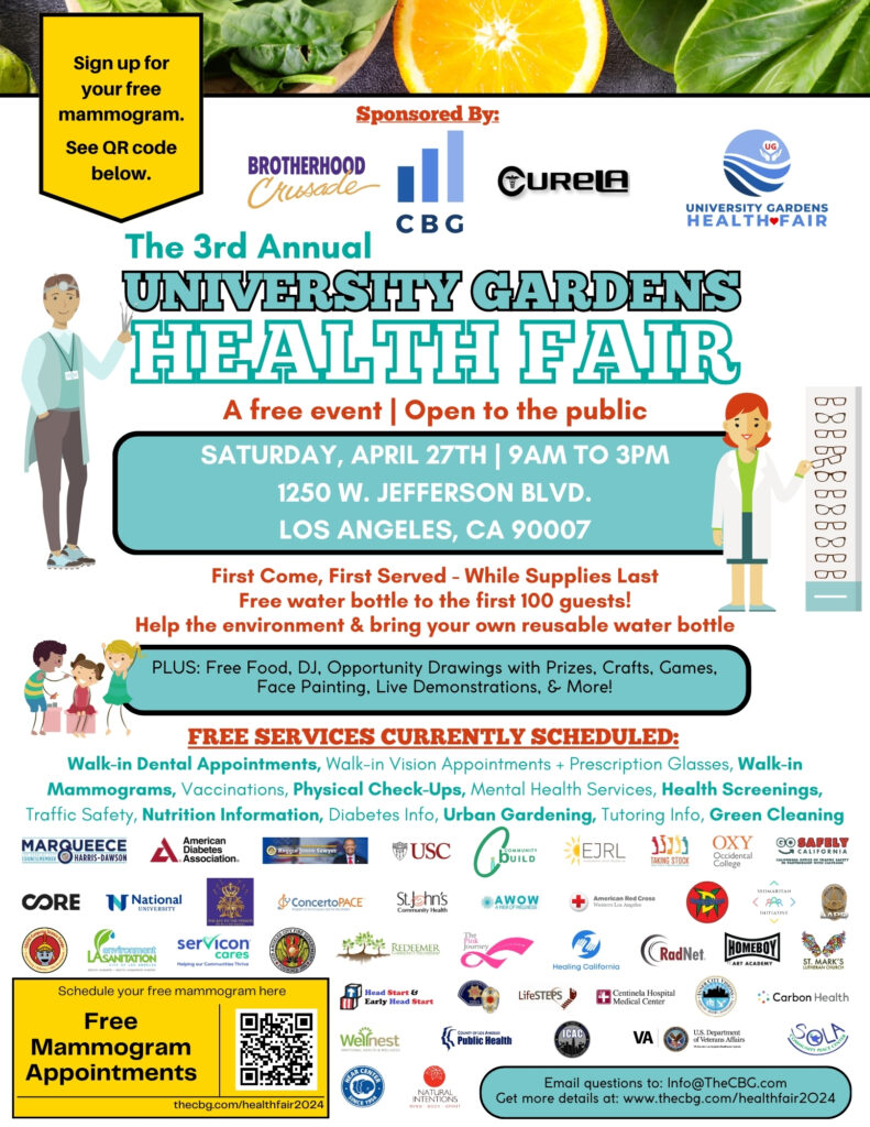 3rd Annual University Gardens Health Fair