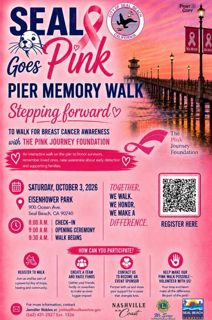 SEAL Goes PINK PIER MEMORY WALK Flyer